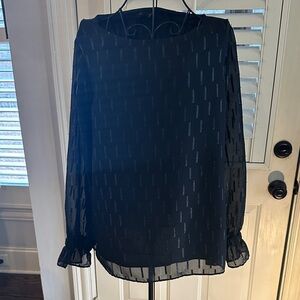 Banana Republic Black Patterned Blouse